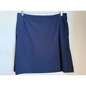 Talbots Navy Textured Cotton Blend Skirt Womens Size 12 Coastal Office Capsule